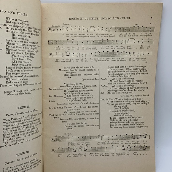 Official Libretto Romeo et Juliette Metropolitan Opera House French English - Picture 5 of 6